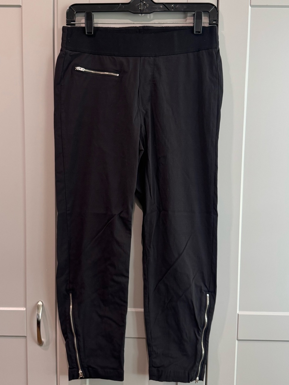 Athleta Black Zip-Accent Joggers